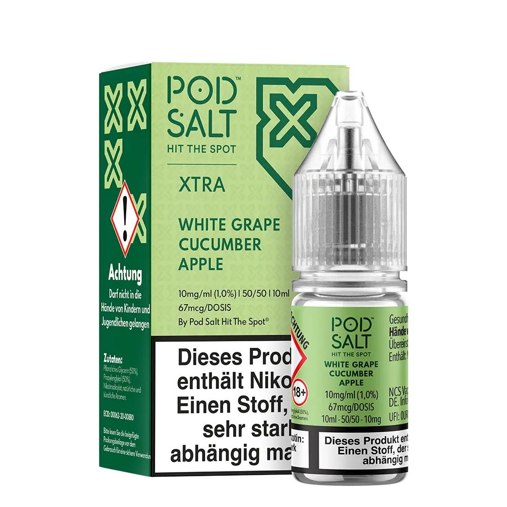 Liquid White Grape Cucumber Apple - Pod Salt Xtra Nikotinsalz 10mg Liquid White Grape Cucumber Apple - Pod Salt Xtra Nikotinsalz 10mg
