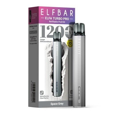 Elfbar Elfa Turbo Pro Kit Space Grey Elfbar Elfa Turbo Pro Kit Space Grey