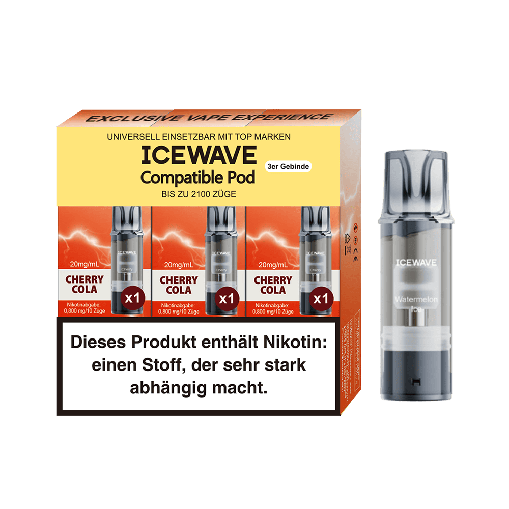 3x Icewave Einweg Pod - Cherry Cola - 20mg