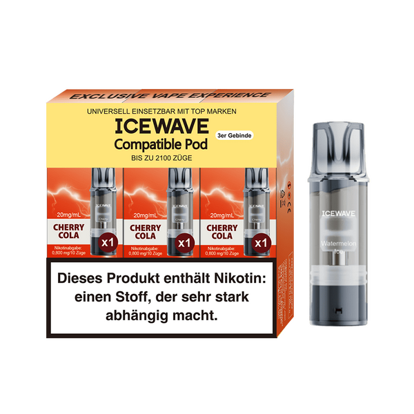 3x Icewave Einweg Pod - Cherry Cola - 20mg