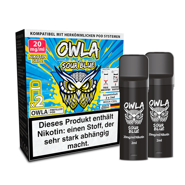 OWLA Pod - Sour Blue - 20mg Nikotinsalz OWLA Pod - Sour Blue - 20mg Nikotinsalz