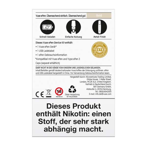 Vuse ePen Device Kit Gold Vuse ePen Device Kit Gold