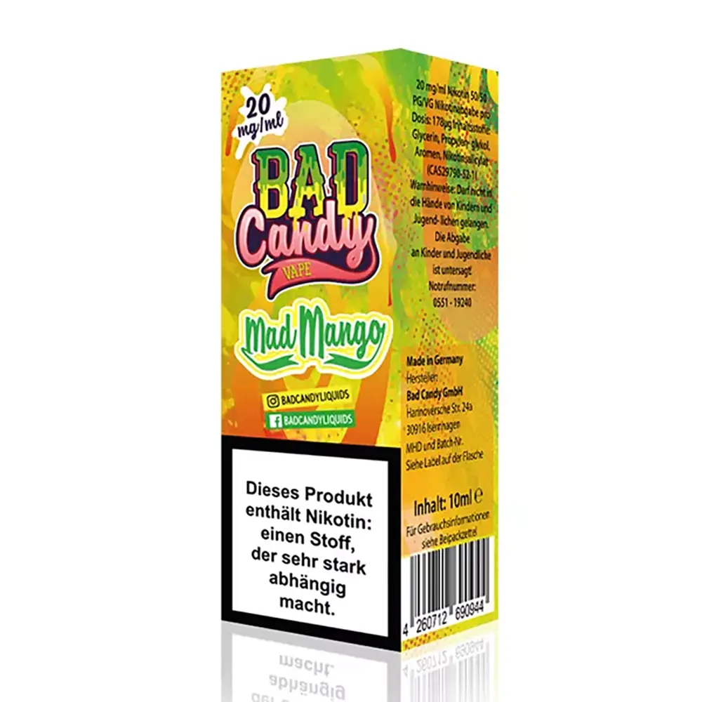Liquid Mad Mango - Bad Candy Nikotinsalz Liquid Mad Mango - Bad Candy Nikotinsalz