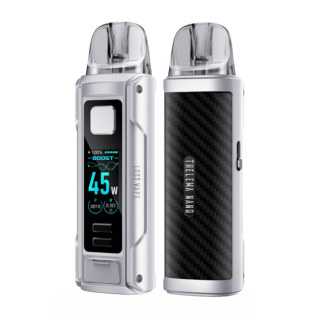 Lost Vape Thelema Nano Kit Silver Carbon Lost Vape Thelema Nano Kit Silver Carbon