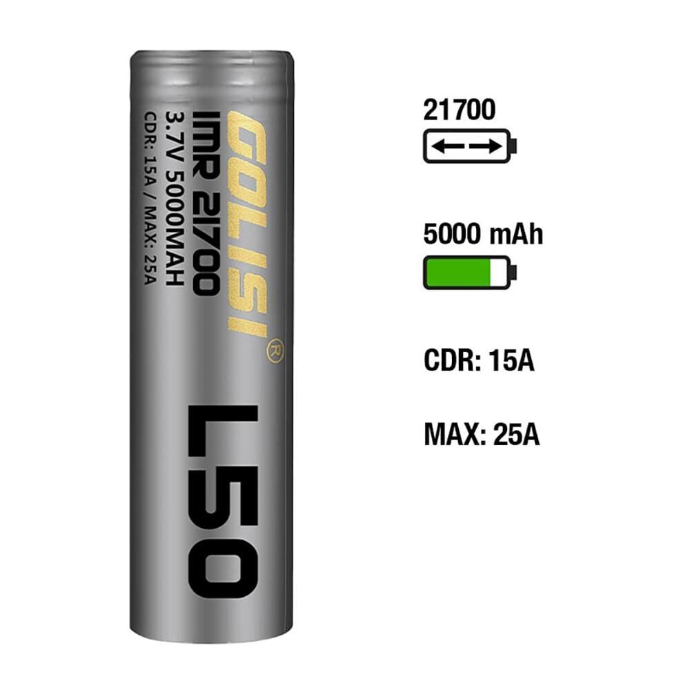 Golisi L50 Akku 21700 5000mAh/15A Golisi L50 Akku 21700 5000mAh/15A