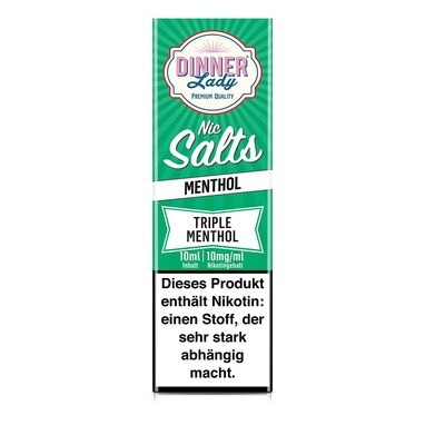 Liquid Triple Menthol - Dinner Lady Nikotinsalz 10mg Liquid Triple Menthol - Dinner Lady Nikotinsalz 10mg