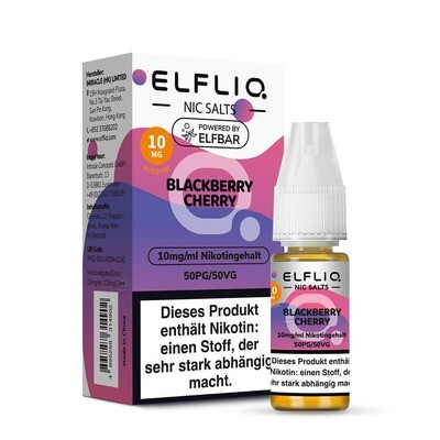 Elfliq by Elfbar Nikotinsalz - Blackberry Cherry - Liquid 10mg Elfliq by Elfbar Nikotinsalz - Blackberry Cherry - Liquid 10mg