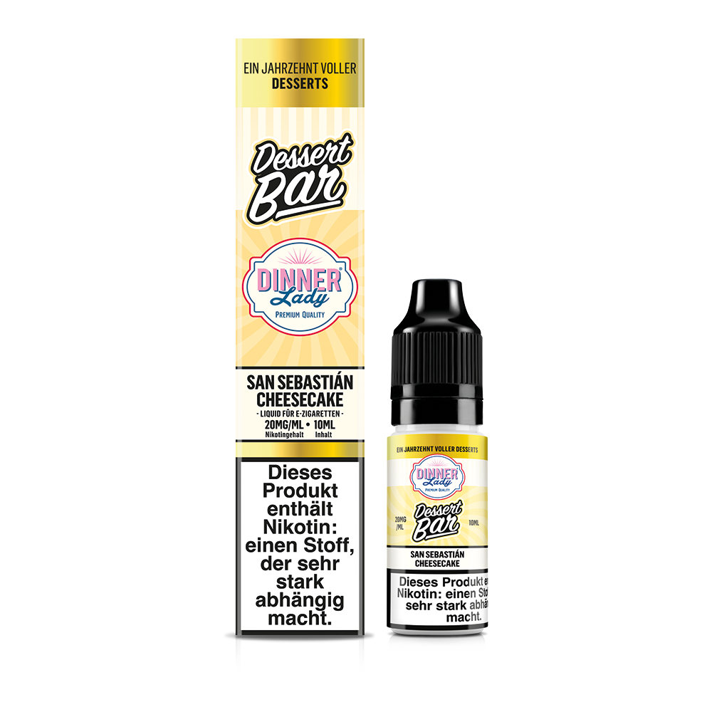 Dinner Lady Nikotinsalz San Sebastian Cheesecake 50/50 10ml Liquid 20mg