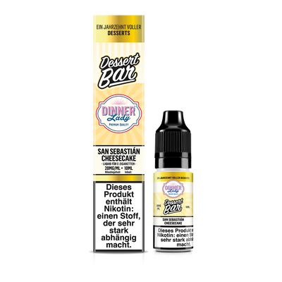 Dinner Lady Nikotinsalz San Sebastian Cheesecake 50/50 10ml Liquid 20mg