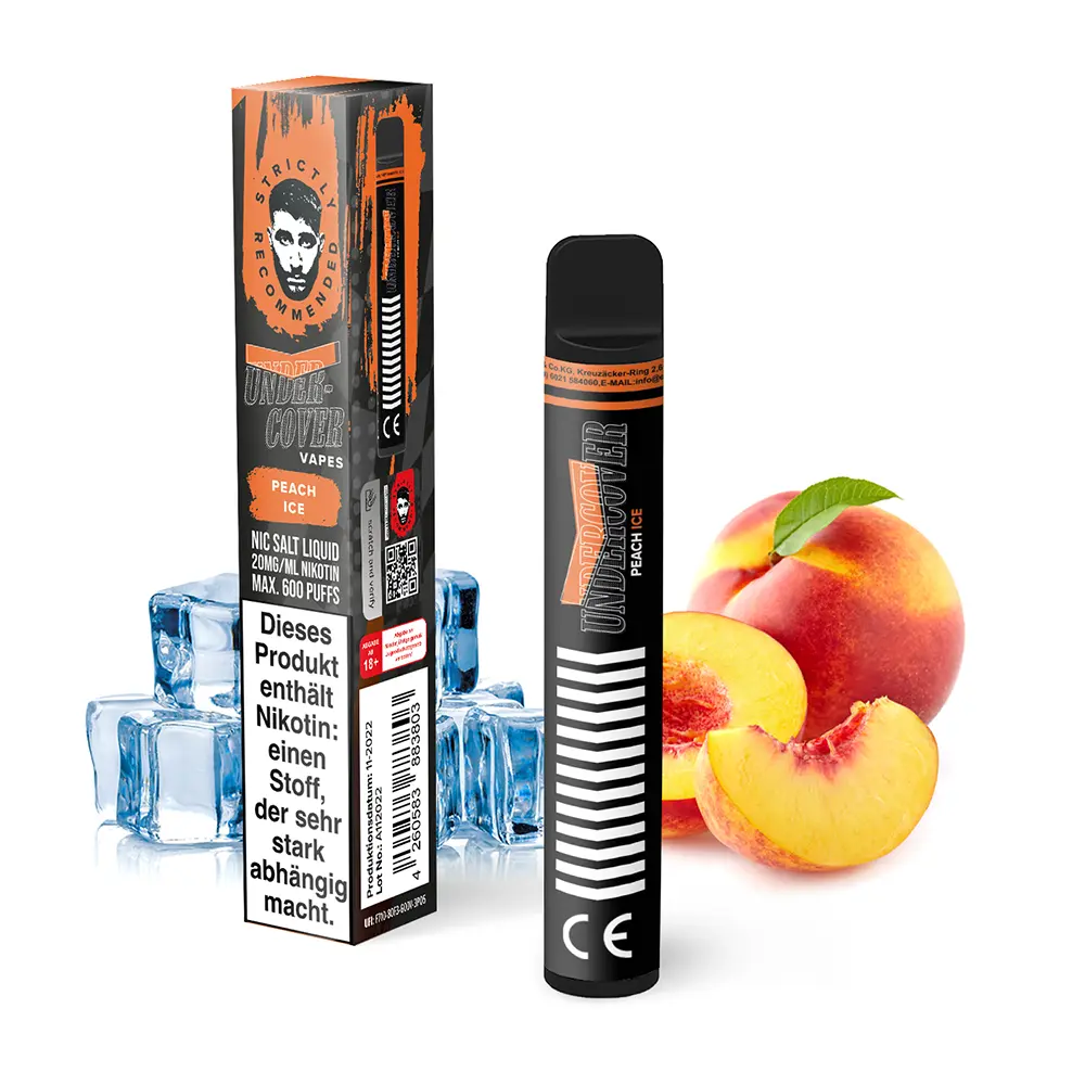 Undercover Vapes Peach Ice Einweg E-Zigarette Undercover Vapes Peach Ice Einweg E-Zigarette
