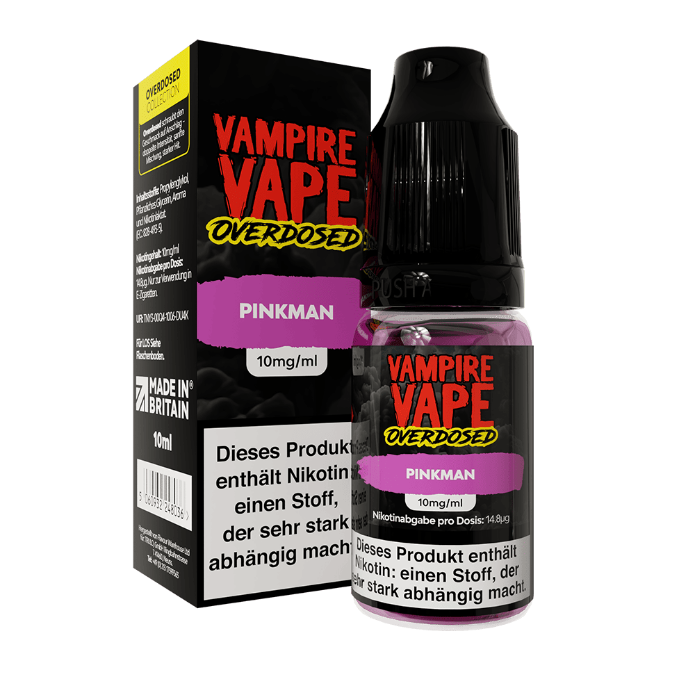 Vampire Vape Nikotinsalz - Overdosed Pinkman - Liquid 10mg 10ml C Vampire Vape Nikotinsalz - Overdosed Pinkman - Liquid 10mg 10ml C