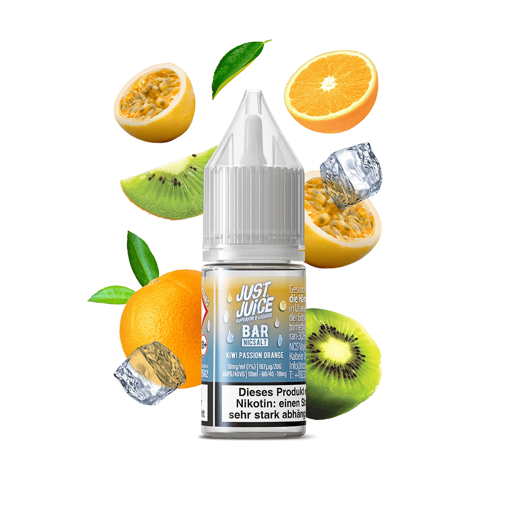 Liquid Kiwi Passion Orange - Just Juice Bar Nikotinsalz Liquid Kiwi Passion Orange - Just Juice Bar Nikotinsalz