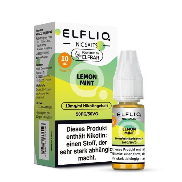 Elfliq by Elfbar Nikotinsalz - Lemon Mint - Liquid 10mg