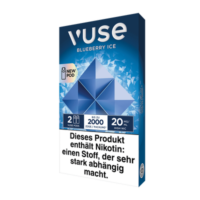 2x Vuse Pod Blueberry Ice 0mg