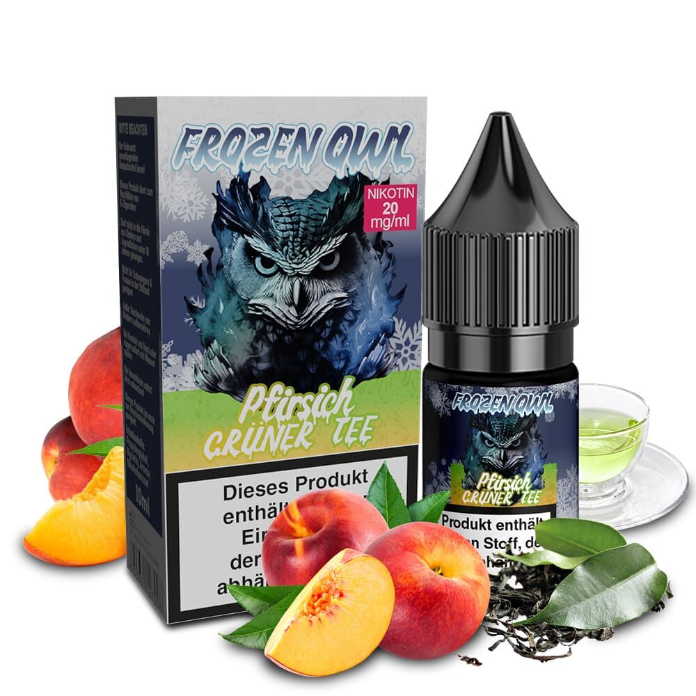 Liquid Pfirsich Grüner Tee - Frozen OWL Nikotinsalz 20mg