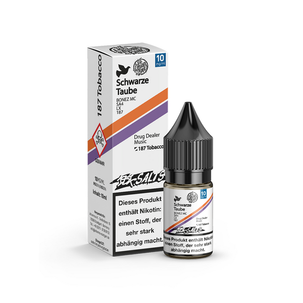 187 Strassenbande Nikotinsalz - Schwarze Taube - 10ml Liquid 10mg  C