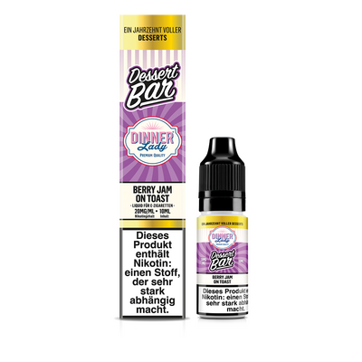 Dinner Lady Nikotinsalz Berry Jam on Toast 50/50 10ml Liquid 20mg Dinner Lady Nikotinsalz Berry Jam on Toast 50/50 10ml Liquid 20mg