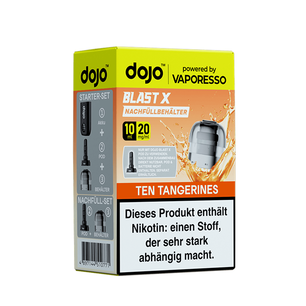 Vaporesso dojo Blast X Einweg Pod - Ten Tangerines - 20mg