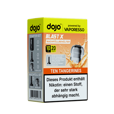 Vaporesso dojo Blast X Einweg Pod - Ten Tangerines - 20mg