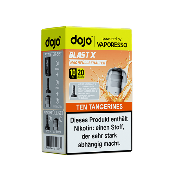 Vaporesso dojo Blast X Einweg Pod - Ten Tangerines - 20mg