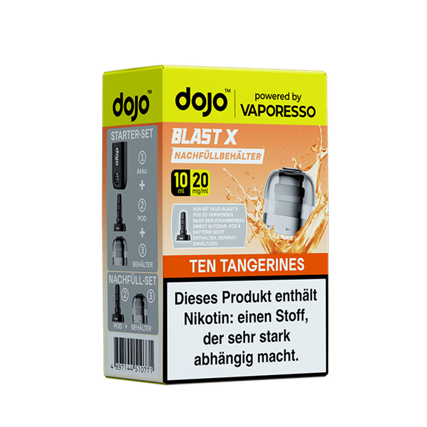 Vaporesso dojo Blast X Einweg Pod - Ten Tangerines - 20mg