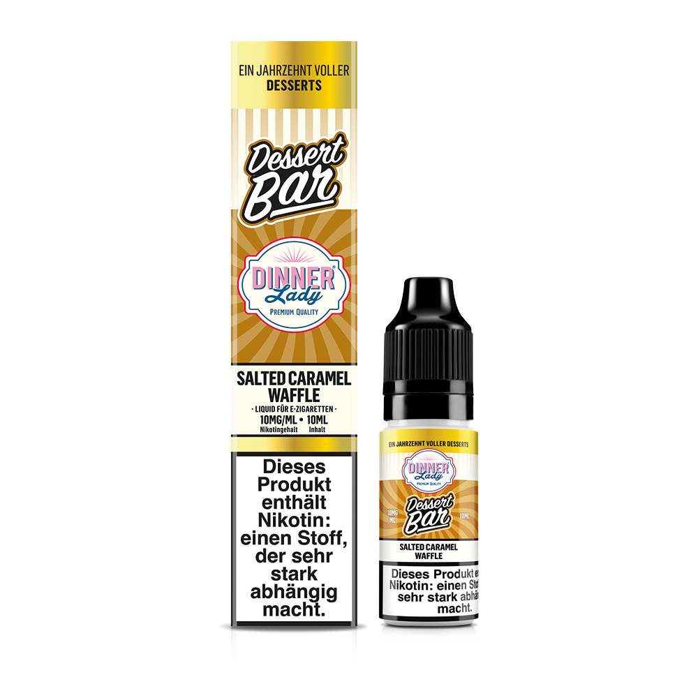 Dinner Lady Nikotinsalz Salted Caramel Waffle 50/50 10ml Liquid 10mg