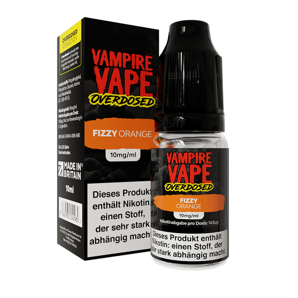 Vampire Vape Nikotinsalz - Fizzy Orange - Liquid 10mg 10ml  C