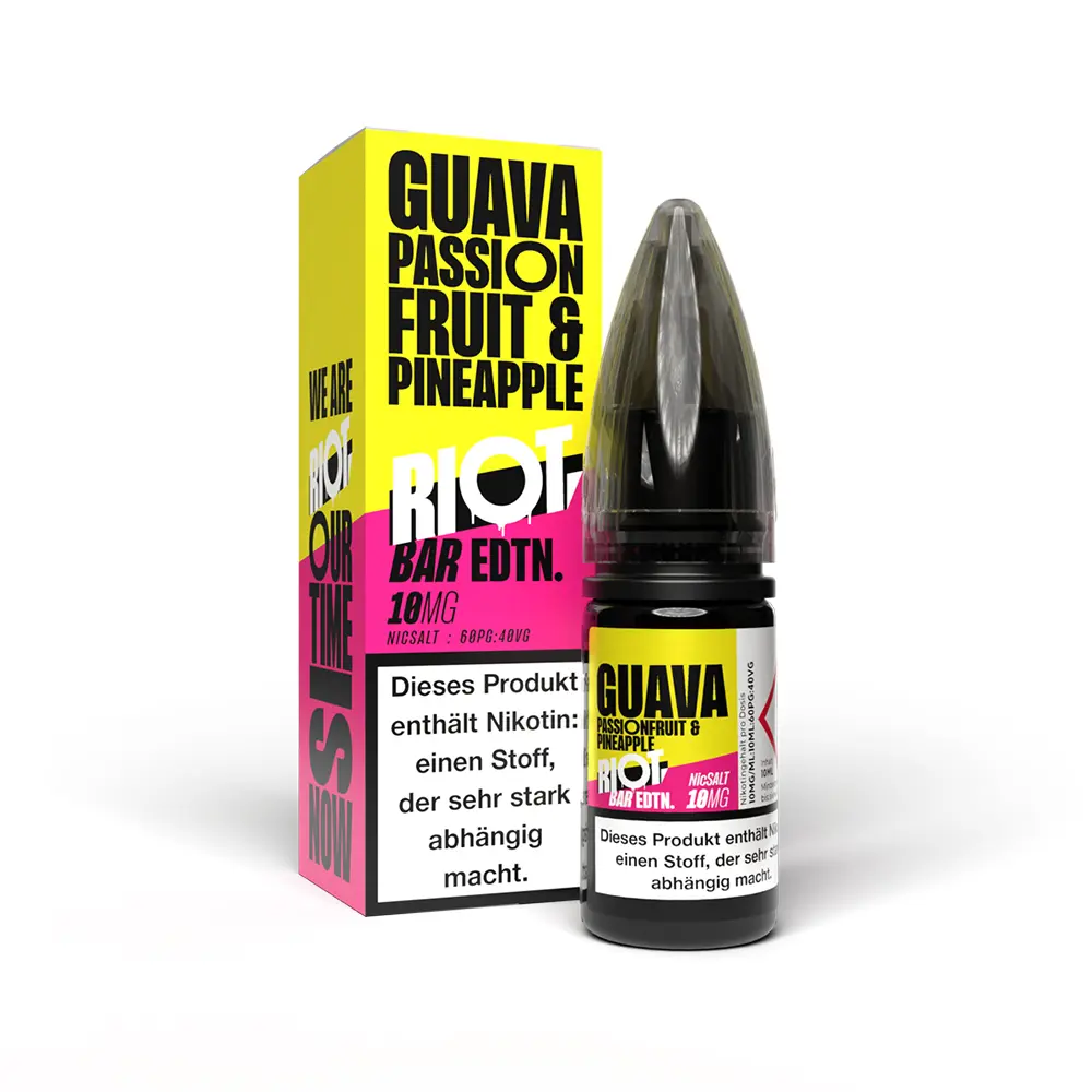 Liquid Guava Passionfruit Pineapple - RIOT BAR EDTN Nikotinsalz