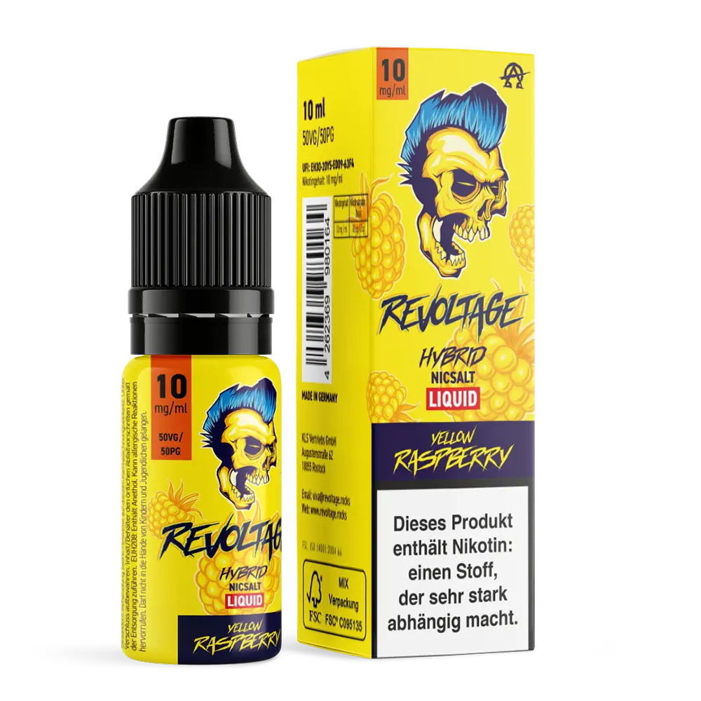 Liquid Yellow Raspberry - Revoltage Hybrid Nikotinsalz 10mg Liquid Yellow Raspberry - Revoltage Hybrid Nikotinsalz 10mg