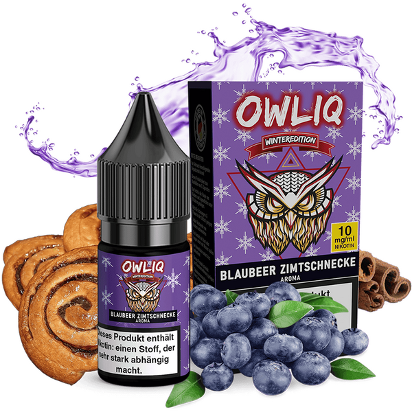 Liquid Blaubeer Zimtschnecke - OWLIQ Nikotinsalz 10mg