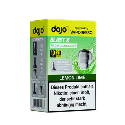 Vaporesso dojo Blast X Einweg Pod - Lemon Lime - 20mg Vaporesso dojo Blast X Einweg Pod - Lemon Lime - 20mg