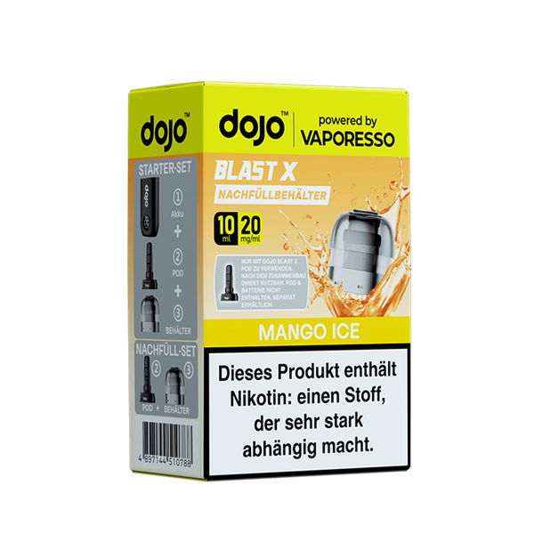 Vaporesso dojo Blast X Einweg Pod - Mango Ice - 20mg Vaporesso dojo Blast X Einweg Pod - Mango Ice - 20mg