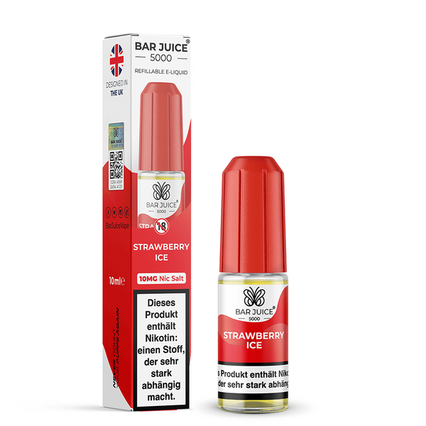Bar Juice 5000 Nikotinsalz - Strawberry Ice - Liquid 10mg 10ml