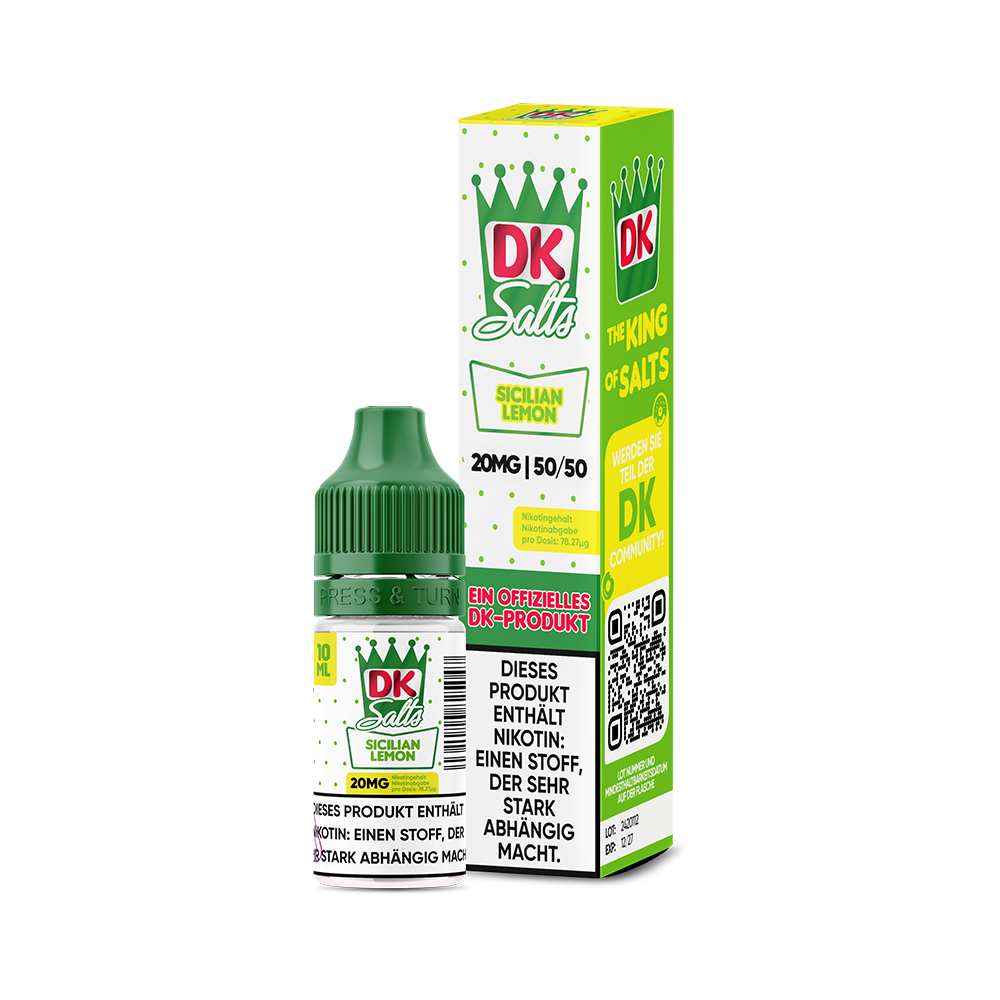DK Salts Nikotinsalz - Sicilian Lemon - Liquid 20mg 10ml DK Salts Nikotinsalz - Sicilian Lemon - Liquid 20mg 10ml