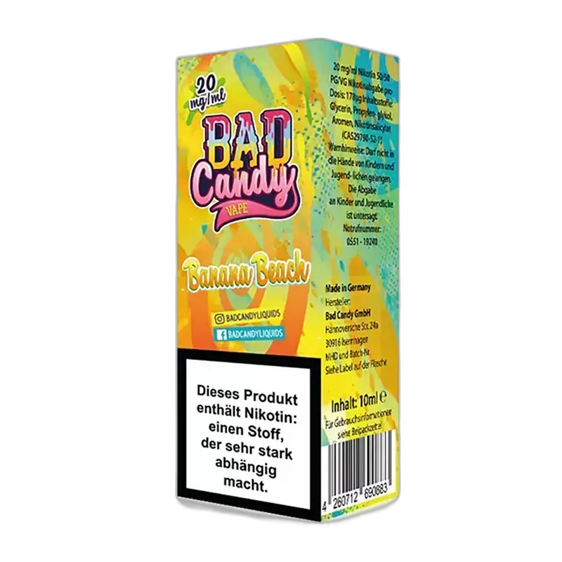Liquid Banana Beach - Bad Candy Nikotinsalz 10mg Liquid Banana Beach - Bad Candy Nikotinsalz 10mg