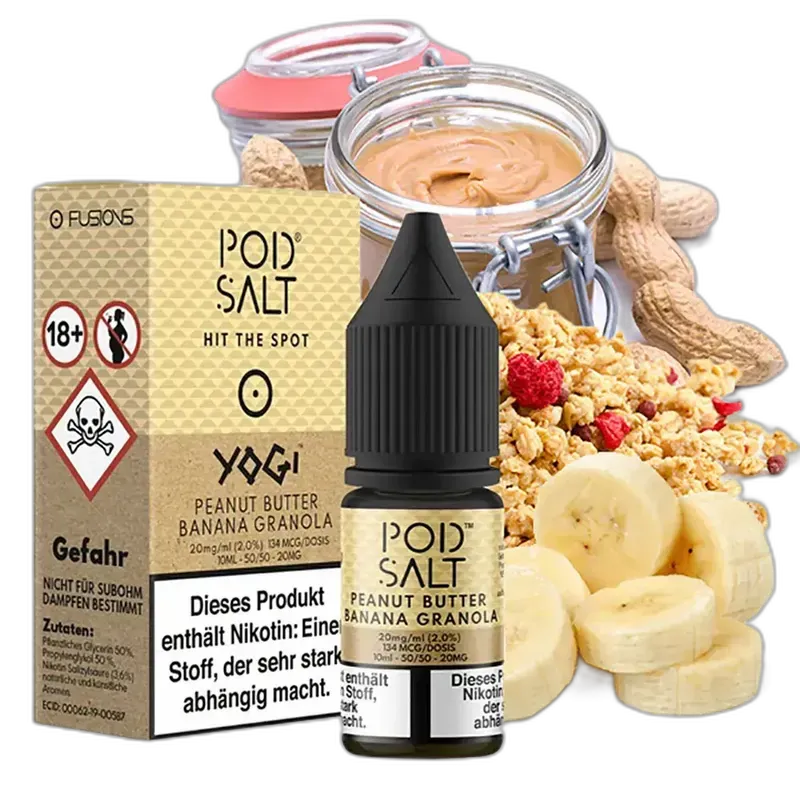 Liquid Peanut Butter Banana Granola - Pod Salt Fusion Nikotinsalz 20mg