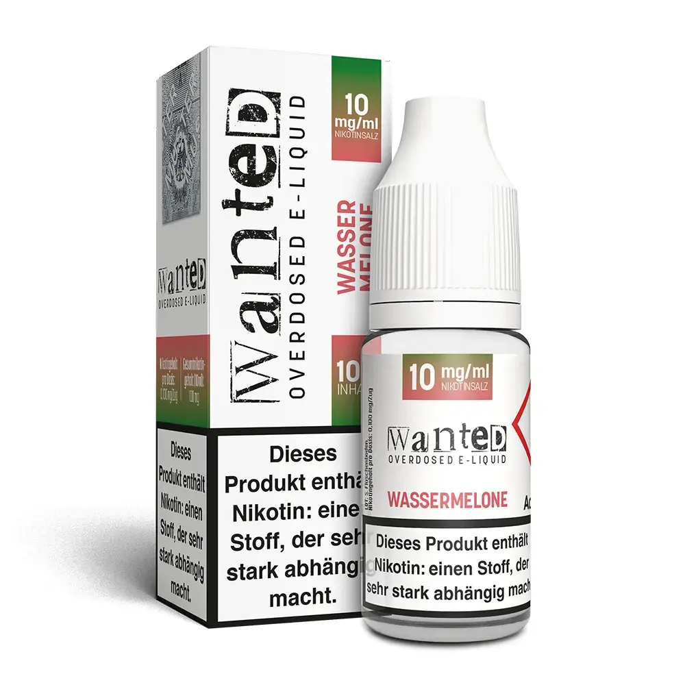 Wanted Wassermelone 10mg Overdosed 10ml Nikotinsalzliquid 