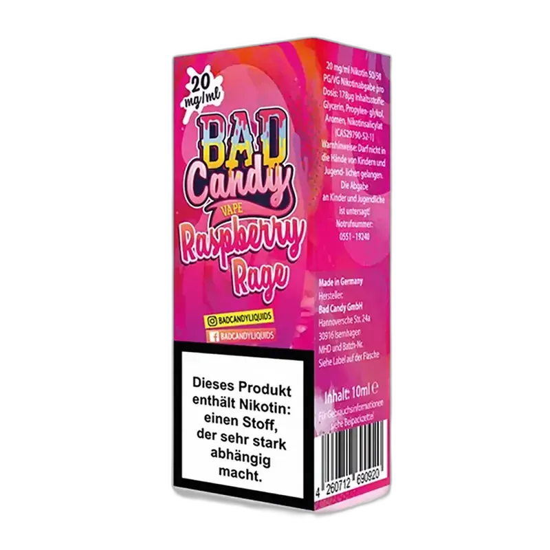 Liquid Raspberry Rage - Bad Candy Nikotinsalz