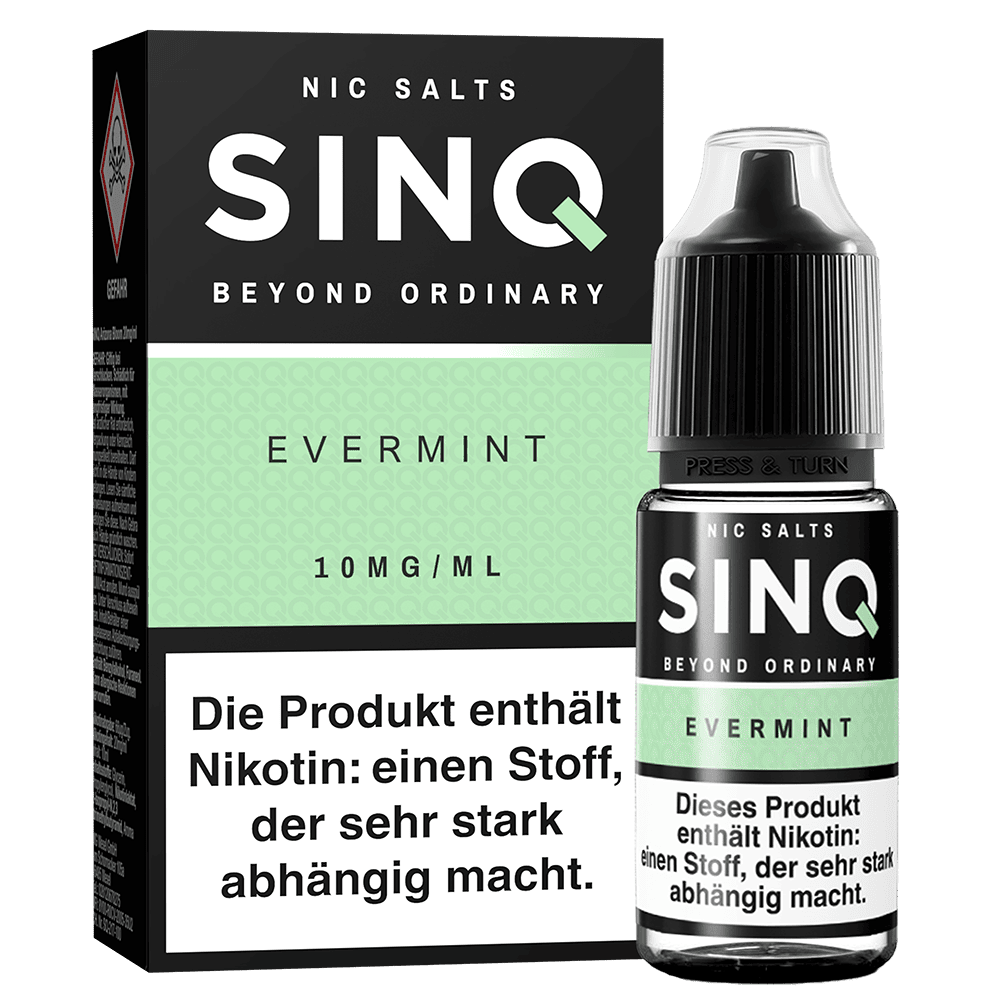 SINQ Nikotinsalz - Evermint - 10ml Liquid 10mg  C