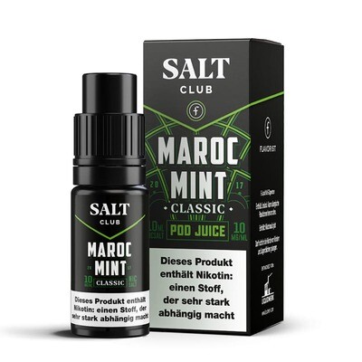 Liquid Maroc Mint Classic - Flavorist Salt Club Nikotinsalz 10mg Liquid Maroc Mint Classic - Flavorist Salt Club Nikotinsalz 10mg