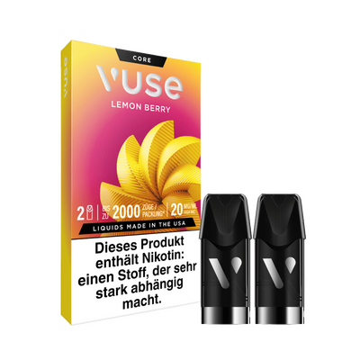 2x Vuse Pod Lemon Berry Nic Salts 20mg 2x Vuse Pod Lemon Berry Nic Salts 20mg