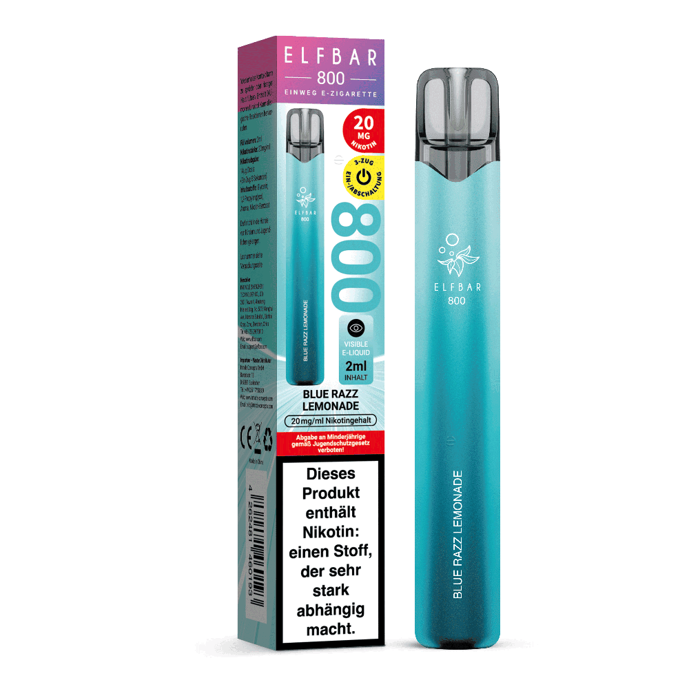 Elfbar 800 Einweg E-Zigarette Blue Razz Lemonade 20mg