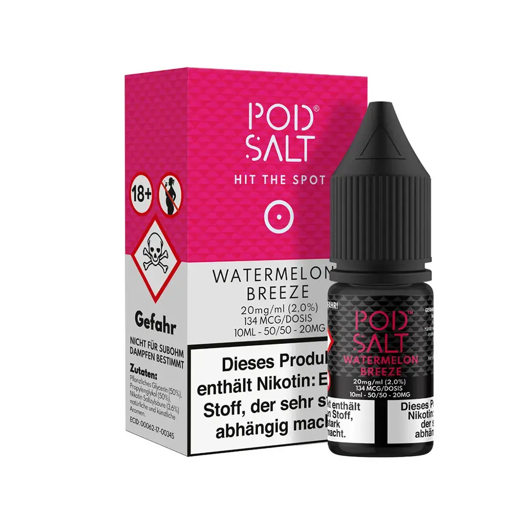 Liquid Watermelon Breeze - Pod Salt Core Nikotinsalz