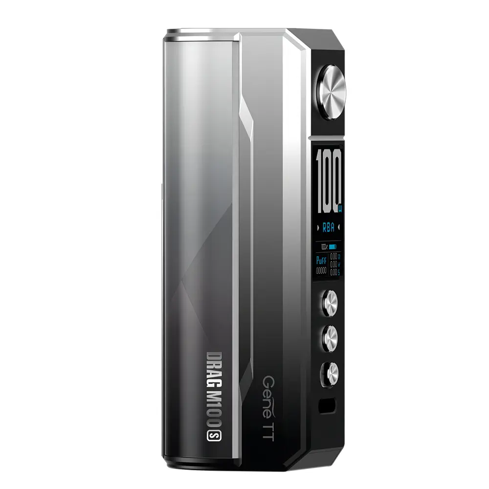 Voopoo Drag M100 S Mod Silver & Black Voopoo Drag M100 S Mod Silver & Black