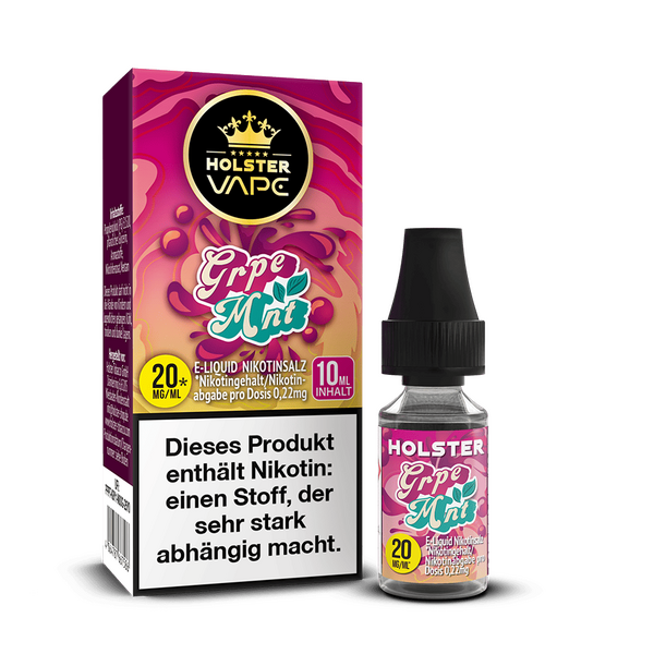 Holster Nikotinsalz - Grpe Mnt - Liquid 20mg Holster Nikotinsalz - Grpe Mnt - Liquid 20mg