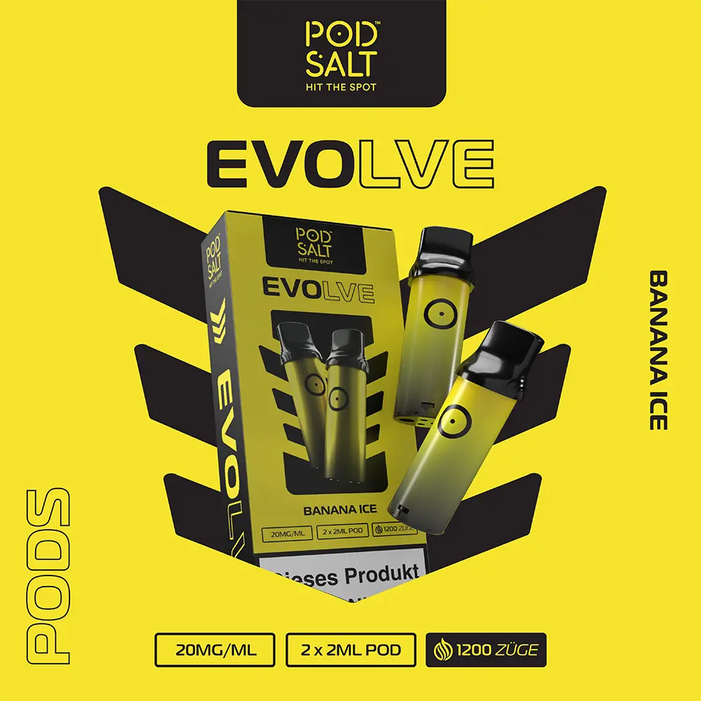 Pod Salt Evolve Pod - Banana Ice - 20mg Nikotinsalz Pod Salt Evolve Pod - Banana Ice - 20mg Nikotinsalz