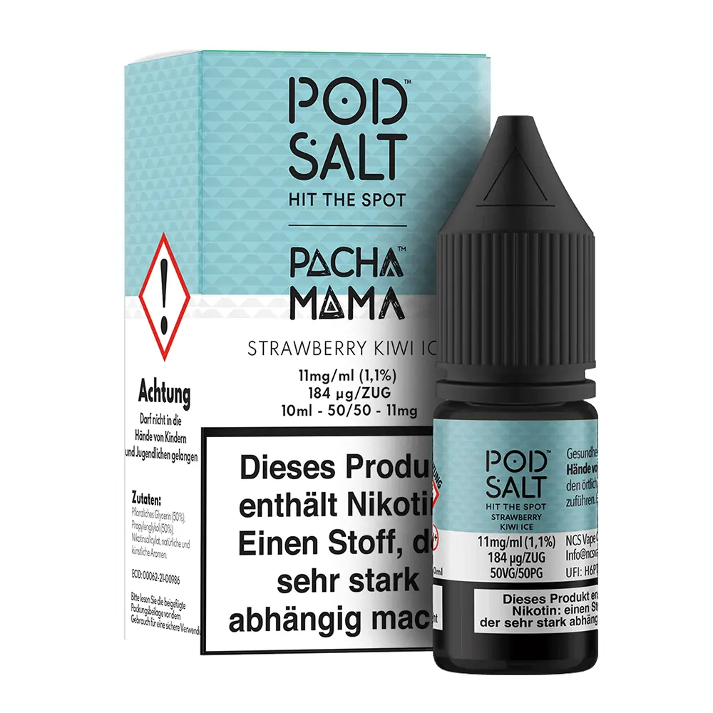 Liquid Strawberry Kiwi Ice - Pod Salt Fusion Nikotinsalz