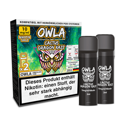OWLA Pod - Cactus Dragon Razz - 10mg Nikotinsalz OWLA Pod - Cactus Dragon Razz - 10mg Nikotinsalz