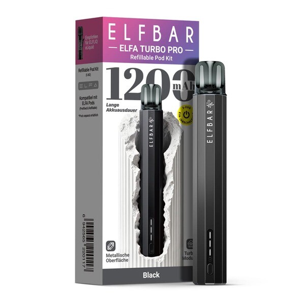 Elfbar Elfa Turbo Pro Kit Black Elfbar Elfa Turbo Pro Kit Black
