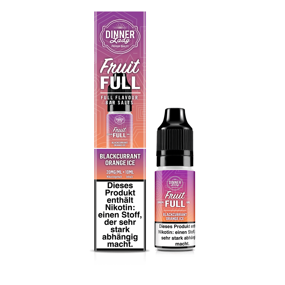Dinner Lady Fruit Full Nikotinsalz - Blackcurrant Orange Ice - 10ml Liquid 20mg  D
